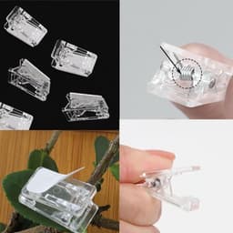 Dailygoods- Kunststof Clips 70 Stuks - Dubbelzijdige Veerklemmen - Transparante Klemmen - Lichtgewicht - Voor Foto's/Sjaals - Duurzaam en Sterk — thumbnail 2