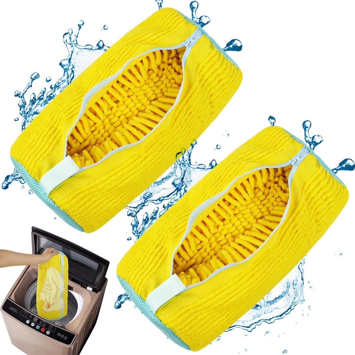 Dailygoods- Waszakken Duurzaam - 2 Stuks - Schoen Waszakken - Waszakken voor Wasmachine - Wasnet - Antislip Zakken - Schoenwaszak — afbeelding 1