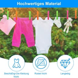 Dailygoods - Wasknijpers met mand, 50 stuks wasknijpers met zak, klemmand zonder afdruk, windbestendige kunststof wasknijpers voor waslijnen en kleerhangers — thumbnail 4