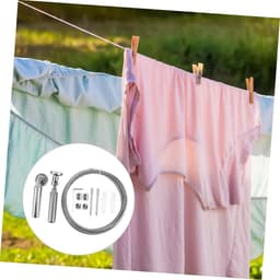 Waslijn Roestvrijstaal - Droogtouw Buiten - Kleding Drogen - Draadvormig Ontwerp - 5 Meter - Zilver — thumbnail 4