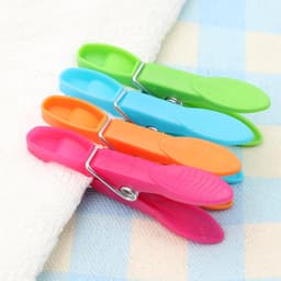Wasknijpers, stevige plastic en kleurrijke kunststof wasknijpers, windbestendig, voor waslijnen en kleerhangers — thumbnail 5