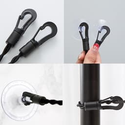 Waslijnen Set - Reiswaslijn Ophanglijn - Kleding Drogen - Inklapbaar met Haken - 2 x 3 meter - Zwart — thumbnail 3