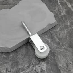 10 stuks 25mm Katrol Touw Nylon Hangende Katrollen Waslijn Katrollen voor Binnen Patios Balkons Daken Muurinstallaties 38x6mm — thumbnail 3