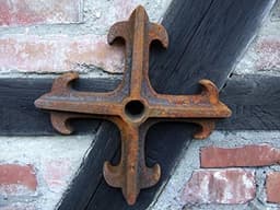 Muuranker Kruis - Wandanker Ornament - Gevel Verfraaien - Historisch Ontwerp - 32x32 cm - Gietijzer — thumbnail 1