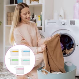 Wasnetten, waszakken met antiaanbaklaag voor wasmiddelcapsules, duurzame opbergzakken van polyester voor geurparels, wasorganizer voor reizen, ter bescherming van gevoelige stoffen — thumbnail 1