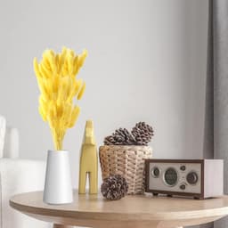 Gedroogd pampasgras, konijnenstaart, gras, 60 stuks, natuurlijke droogbloemen, boeket, decoratie, kunst, groot, droogbloemen, pampasgras voor interieur, fotografie, bruiloft, geel — thumbnail 3