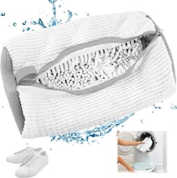 Waszak voor Wasmachine met Ritssluiting - Schoenenzak Anti-vervorming voor Sneakers - 1 Stuks, Netschoenen (Wit) — thumbnail 1