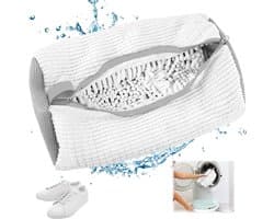 Waszak voor Wasmachine met Ritssluiting - Schoenenzak Anti-vervorming voor Sneakers - 1 Stuks, Netschoenen (Wit)