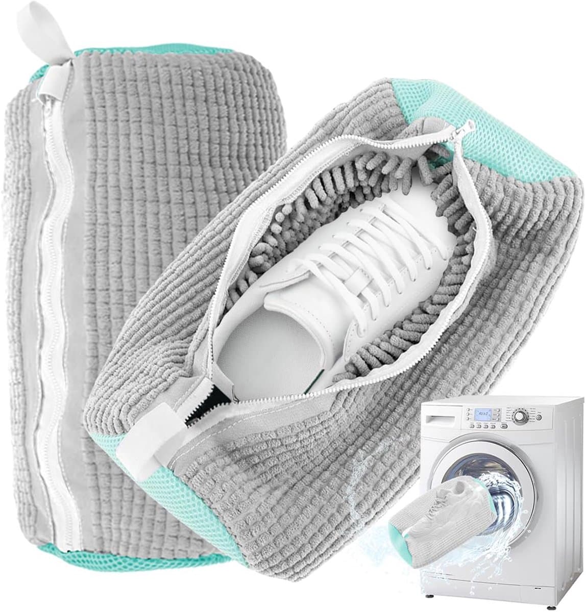Dailygoods - 2 Stuks Waszakken voor Schoenen, Wasnet voor de Wasmachine — afbeelding 1