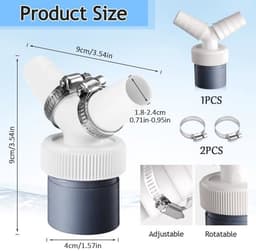 LISM-Adapter Y Geschikt voor dubbele afvoer van wasmachines Ø40/18-24mm, met 2 klemmen, Geschikt voor vaatwassers. — thumbnail 1