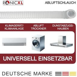 PVC Afvoerslang - Ventilatieslang Afzuigkap - Lucht Afvoeren - Flexibel maar Stabiel - 3 meter 100 mm - Wit — thumbnail 2