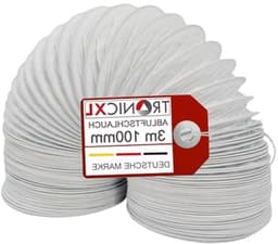 PVC Afvoerslang - Ventilatieslang Afzuigkap - Lucht Afvoeren - Flexibel maar Stabiel - 3 meter 100 mm - Wit — thumbnail 1