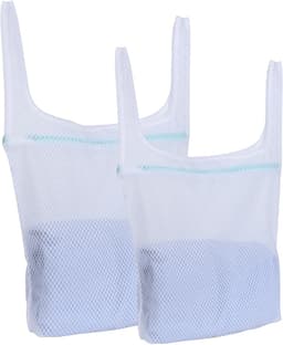 SnelShoppen - 2-delige waszak met handvat 13 x 40 cm en 40 x 45 cm | Gevoelige kleding wasnet met duurzame rits voor bh's en blouses — thumbnail 1