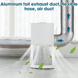 Afvoerslang Aluminium - Flexibele Slang Ventilatiebuis - Lucht Afvoeren - Dubbelwandig Folie - 100 mm x 2 m - Zilver — thumbnail 3