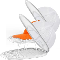 2 stuks - Cap Washer - Pettenwasser - Pet Houder - Pettenwasser voor de wasmachine - Pet Wassen - Waszakken - Waszakje voor Petten - met frame en wasnetje - 35*23*13 cm - wit — thumbnail 1