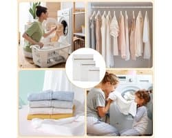 Wasbeschermingszakken - Katoen - Set van 3 Maten - Herbruikbaar en Duurzaam - Voor Kleding en Textiel