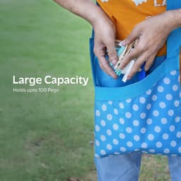 Knijperzak - Waslijn organizer - Wasknijpers opbergen - Waterdichte voering - Houdt 60 knijpers - Blauw polka dot — thumbnail 5