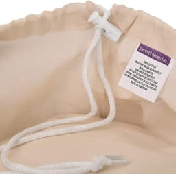 SnelShoppen - Waszak Set van 2 - 71 x 91 cm, 100% Katoen, Duurzame Waszak met Koord - 75L Extra Grote Opvouwbare Waszak voor Thuis en Reizen — thumbnail 5