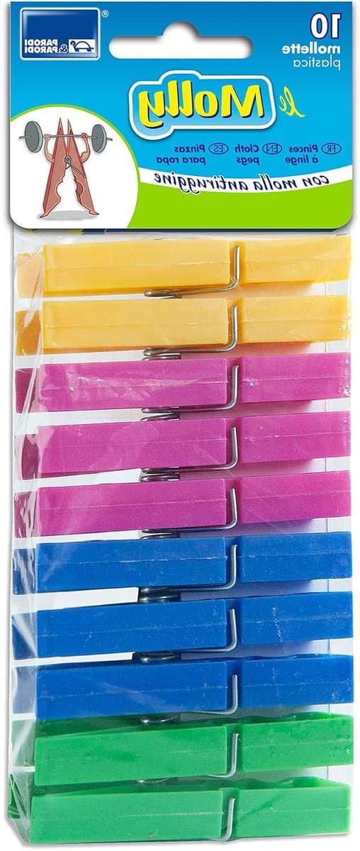 Wasknijpers Set - Kleding Klemmen - Was Ophangen - Roestvrije Veer - 10 Stuks - Kleurrijk — afbeelding 1
