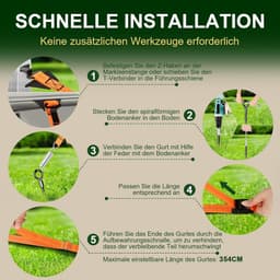 Zonnescherm bevestigingsset stormbanden - 39 cm grondankers - weerbestendig tot 110 km/u - eenvoudig te installeren - ShopVlot — thumbnail 2