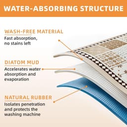 wasdrogerhoes, 60 x 60 cm wasmachinemat, waterdicht, voor gebruik bovendrogers om stof te blokkeren en krassen te verminderen, bruin — thumbnail 3