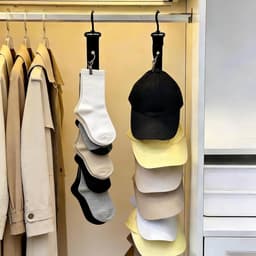 Caphouder met 16 RVS Klemmen - Wandhouder voor Caps, Sjaals en Handdoeken - Duurzaam en Stevig - ShopVlot — thumbnail 4