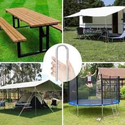 Grondanker U-vormig 30 cm - 8 stuks - Verzinkt Staal - Tentnagels - Grondpennen - Sterk en scherp - Tentharing — thumbnail 2