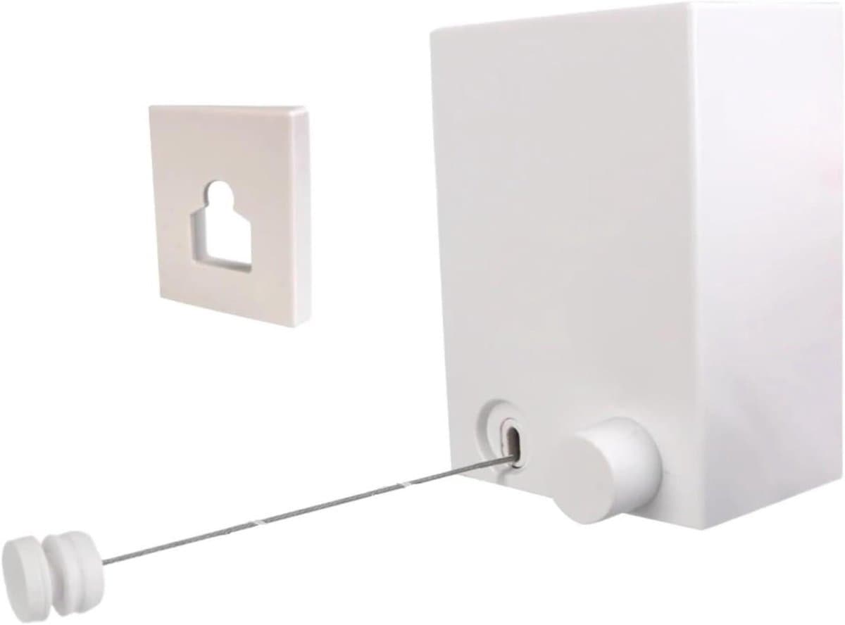 Intrekbare Waslijn - Wandhanger Kleding - Was Drogen - Ruimtebesparend Ontwerp - 4.2 Meter - Wit — afbeelding 1