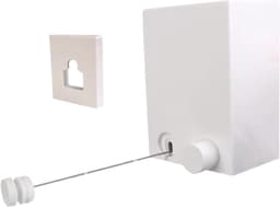 Intrekbare Waslijn - Wandhanger Kleding - Was Drogen - Ruimtebesparend Ontwerp - 4.2 Meter - Wit — thumbnail 1