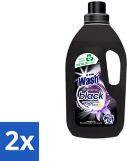 2 x At Home - Wash - Wasmiddel - Zwarte Was - Frisse Geur - 42 Wasbeurten - Wasmiddel Zwart - Zwart Textiel - Kleurbehoud - Frisse Geur - Donker Gekleurd Textiel — thumbnail 1