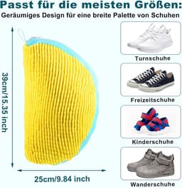 Schoenwaszakken voor de wasmachine - 2 stuks, ideaal voor sneakers en sportschoenen, geel — thumbnail 2