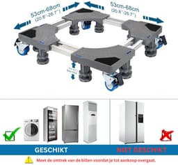 Zavio® Wasmachine Verhoger - Wasmachine Kast - Wasmachine Ombouw — thumbnail 5