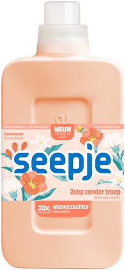 Seepje Wasverzachter Bloesemzacht - 180 wasbeurten - 6 x 750ML - Voordeelverpakking — thumbnail 2
