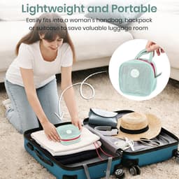 18-delige Reiskledinghanger - Opvouwbare kledinghanger - Kledingklem - Reisaccessoire - Draagbaar,Inclusief Opbergzak,6 kledinghangers en 12 clips - Plastic - 42,6×21 Cm - Geschikt voor reizen, kamperen, hotelverblijven en studentenkamers - Grijs — thumbnail 4