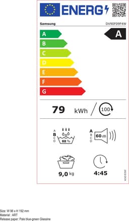 Samsung DV90F09F4WT2 - Wasdroger - Warmtepompdroger - 9kg - Energielabel A - 5 jaar garantie in Nederland — thumbnail 2
