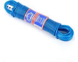 Waslijn - Kledinglijn - Buiten Drogen - Verstevigd PVC - 15 Meter - Blauw