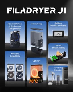 Filament Dryer - Droogkast Filament - 3D Printen Verbeteren - Splitsbaar en Stapelbaar - 30.6 x 24.9 x 9.9 cm — thumbnail 2