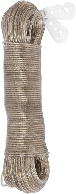 Draagbare Waslijn - Droogtouw Outdoor - Kleding Drogen - Windbestendig Antislip - 50 Meter - Transparant — thumbnail 1