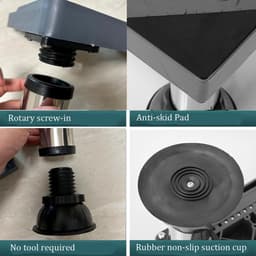 Universele Stapelset voor Wasmachine en Droger, Verstelbare Koppeling met Ratchet Touw, Ideaal voor Ruimtebesparing en Stabiliteit (46-70 cm) — thumbnail 2