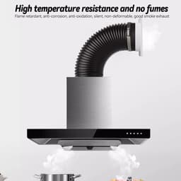 Afzuigslang Flexibel - Ventilatieslang Aluminium - Luchtcirculatie Verbeteren - Hittebestendig Tot 80C - 5 Meter 150mm - Zwart — thumbnail 3