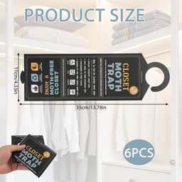 Effectieve mottenvallen voor kleding met haakjes, plakkerige oppervlakte en driehoekig ontwerp, geurloos en veilig voor textiel en kleding, langdurige bescherming tegen motten — thumbnail 5