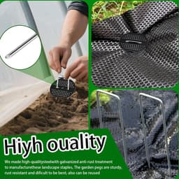 Tuinharingen 15 cm - verzinkt staal - 60 stuks met sluitringen - voor stevige bevestiging in de tuin - ShopVlot — thumbnail 2