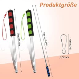 Telescopische vlaggenmasten 2 meter - RVS met 9 clips - Uitbreidbaar voor reizen - Ideaal voor leraren - ShopVlot — thumbnail 4