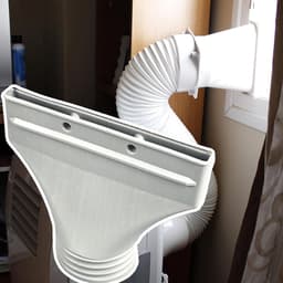Airco Afvoerslang Koppelstuk – Adapter voor plat kanaal – Airconditioning Afvoerslang Adapter Plat - Efficiënte luchtstroom – Geschikt voor mobiele airco's, afzuigkappen, wasdrogers, enz. – 25 x 10 x 22 cm – Grijs — thumbnail 2