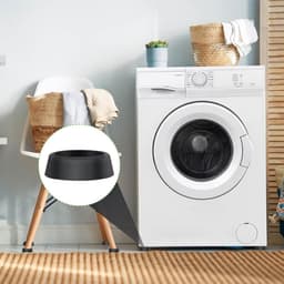 Trillingsdempers Wasmachine/Droogkast - 6 stuks - Trillingsmat - Voetjes wasmachine - Voetjes Droger - Wasmachine Geluidsdempers / Vibratiedempers - Wasmachine demper - Anti Vibratie - Antislip Rubber - Antislipmat - Schokdempers wasmachine - Zwart — thumbnail 2