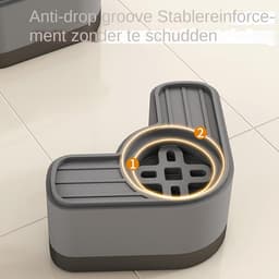 Wasmachine Trillingsdempers - Antislip Onderzetters Droger - Stabiliseren Apparaten - Geluidsreducerend Schuim - 4-Delige Set - Zwart — thumbnail 4