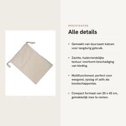 Dailygoods- Reiswaszak Katoen - Opbergtas voor Vuile Kleren - Multifunctioneel — thumbnail 3