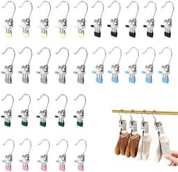 Wasknijpers Roestvrij Staal - Set van 60 - Duurzaam - Compact 10.5 x 2.3 cm - Ideaal voor Binnen/Buiten - Stevige Veer - Knijpers — thumbnail 1