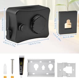 Uittrekbare Waslijn - Wand Waslijn - Kleding Drogen - Doorhangvrij Ontwerp - 5.1 Meter - Zwart — thumbnail 5