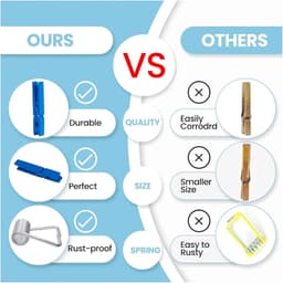 Wasknijpers - Kledingclips - Was ophangen - Stevige grip - 50 stuks - Multicolor — thumbnail 2